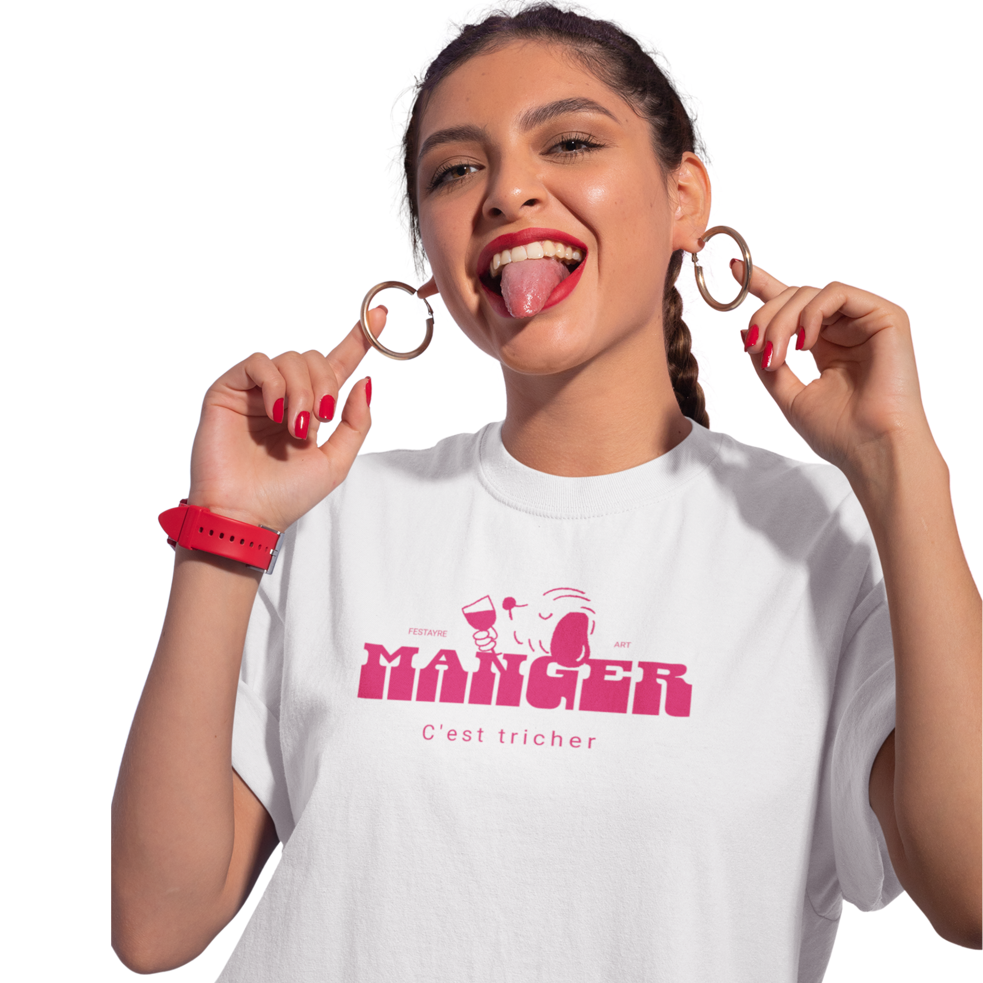 Férias – Manger c'est Tricher | Tee-shirt Blanc Fêtes du Sud-Ouest