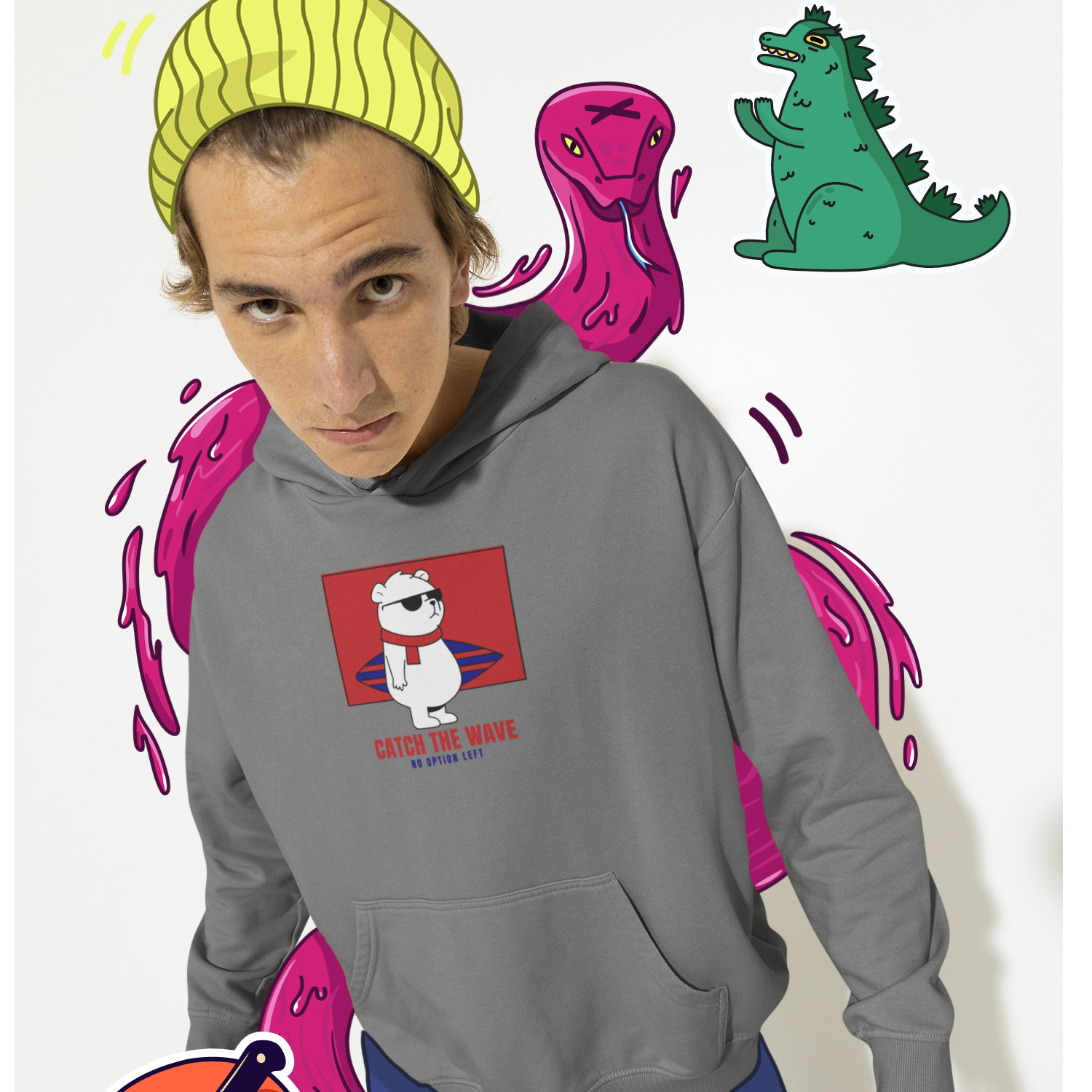 Catch the Wave — Sweat à capuche unisexe