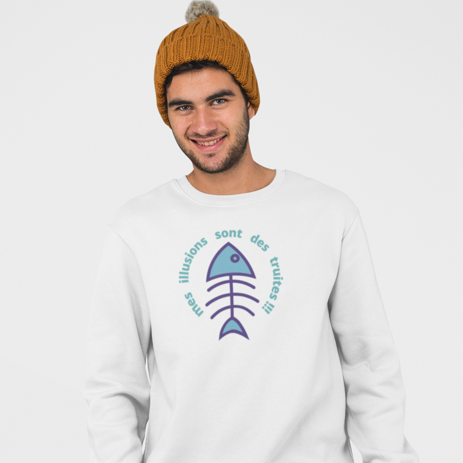 Les truites — Sweat col rond Homme