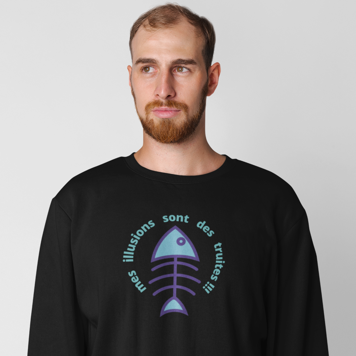 Les truites — Sweat col rond Homme