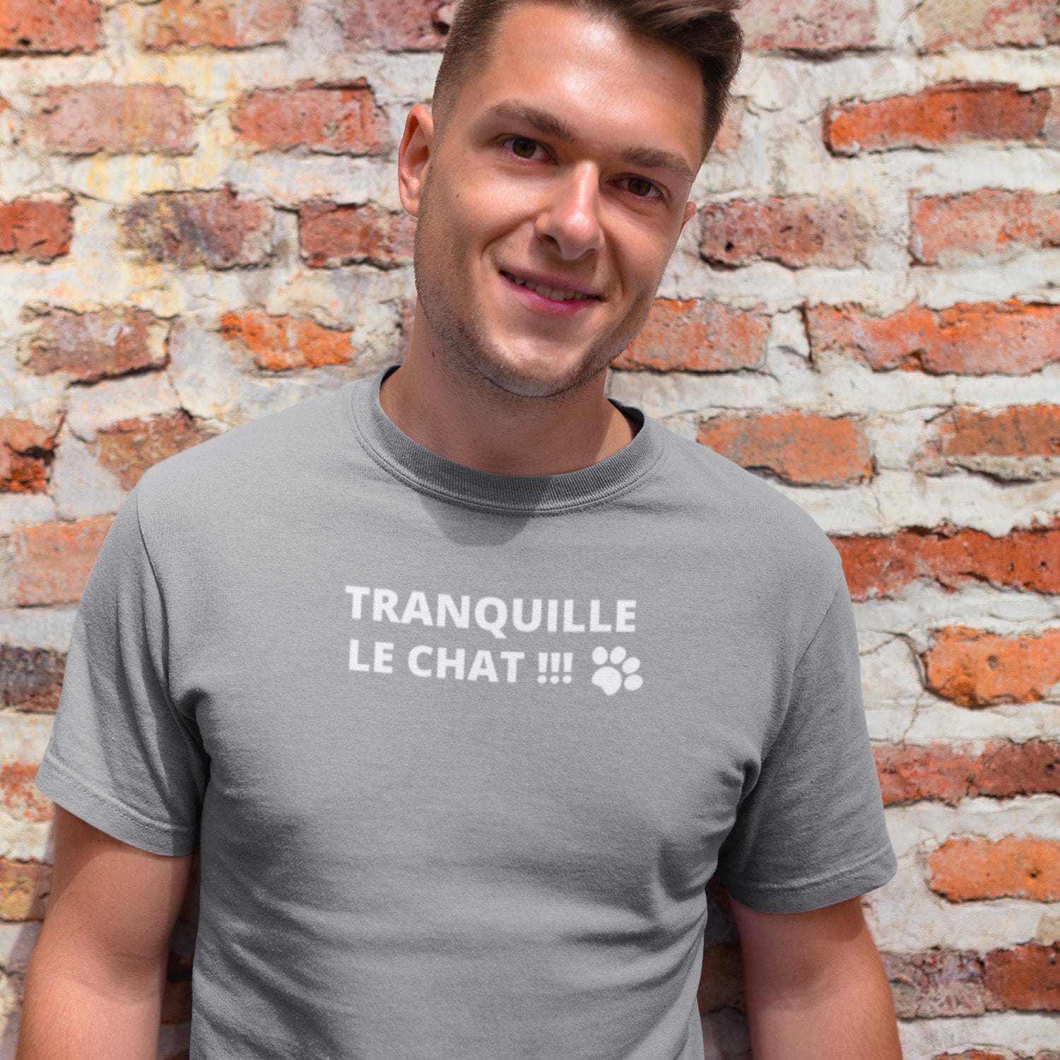 Tranquille le chat — Tee-shirt Homme