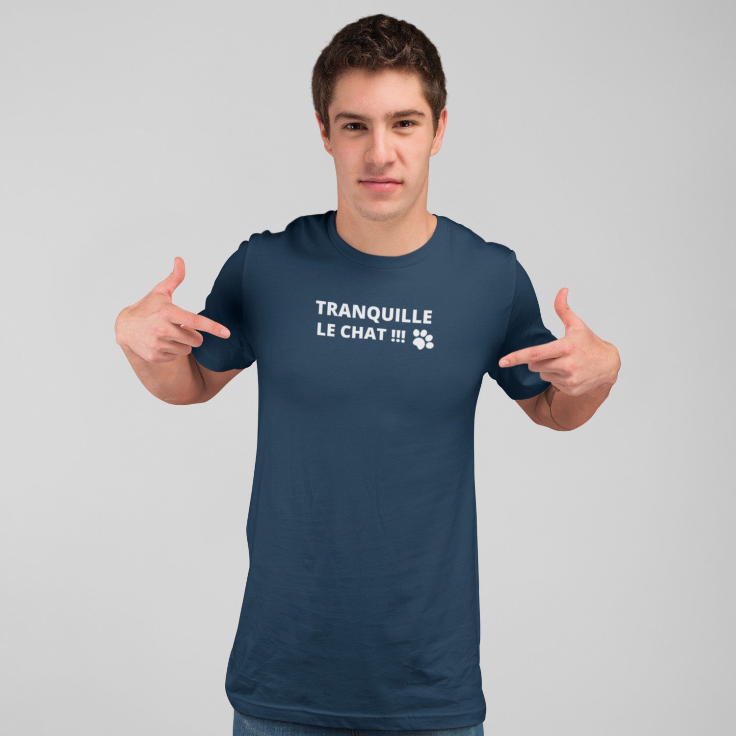 Tranquille le chat — Tee-shirt Homme