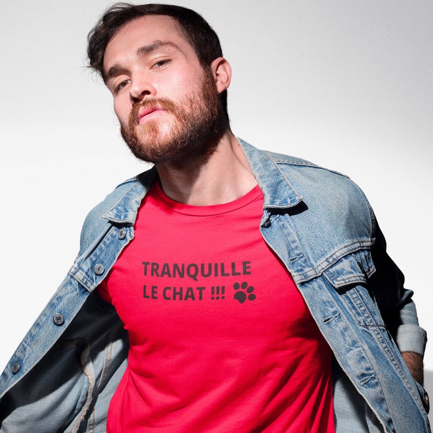 Tranquille le chat — Tee-shirt Homme
