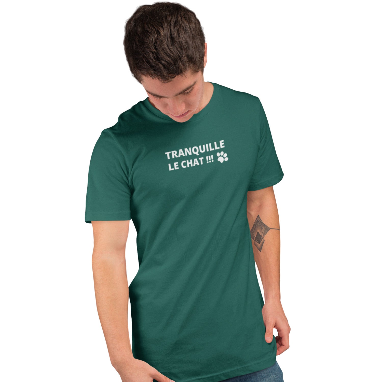 Tranquille le chat — Tee-shirt Homme